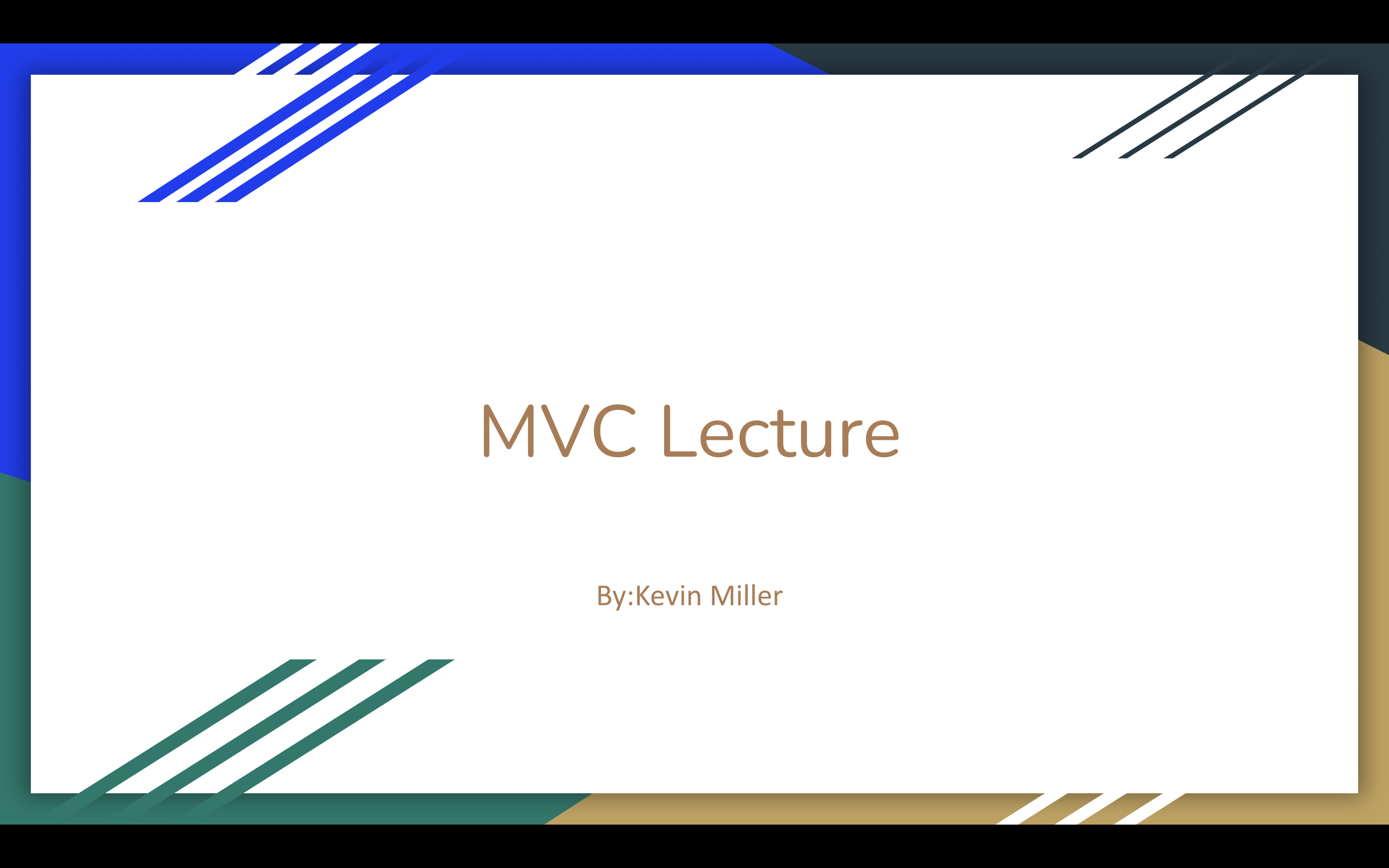 title page for MVC lecture